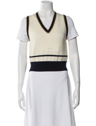 Pre-owned Gucci Wool Colorblock Pattern Sweater