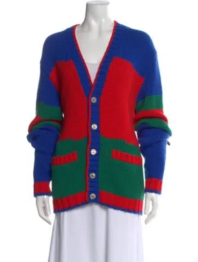 Pre-owned Gucci Wool Colorblock Pattern Sweater In Multi