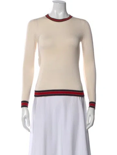 Pre-owned Gucci Wool Colorblock Pattern Sweater In Neutral