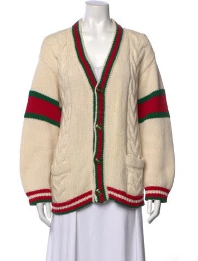 Pre-owned Gucci Wool Colorblock Pattern Sweater In Neutral