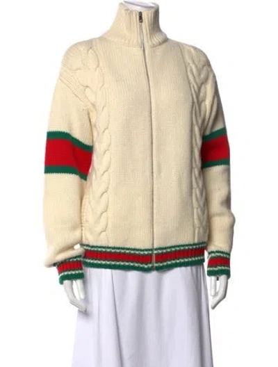 Pre-owned Gucci Wool Colorblock Pattern Sweater In Neutrals