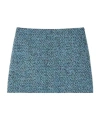 Gucci Wool Cotton Bouclé Mini Skirt In Blue