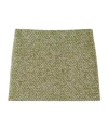 Gucci Cotton And Wool-blend Tweed Miniskirt In Green