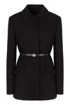 Gucci Wool Crêpe Jacket In Black