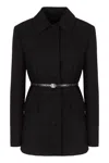 Gucci Wool Crêpe Jacket In Black