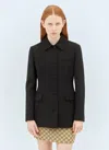 Gucci Wool Crepe Jacket In Black