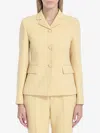 Gucci Wool Crêpe Jacket In Yellow