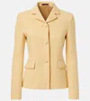 Gucci Wool Crêpe Jacket In Yellow