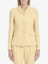 Gucci Wool Crêpe Jacket In Yellow