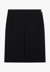 Gucci Wool Crepe Pencil Skirt In Black