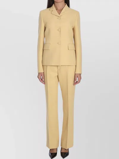 Gucci Wool Crêpe Tailored Jacket In Yellow