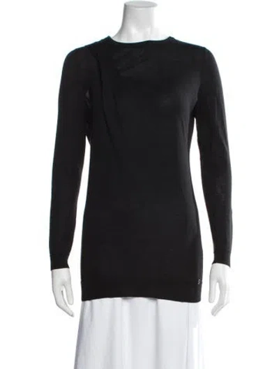 Pre-owned Gucci Wool Crew Neck Sweater In Black