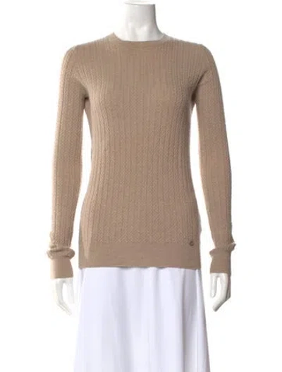 Pre-owned Gucci Wool Crew Neck Sweater In Brown