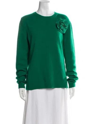 Pre-owned Gucci Wool Crew Neck Sweater In Green