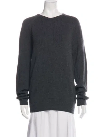 Pre-owned Gucci Wool Crew Neck Sweater In Grey