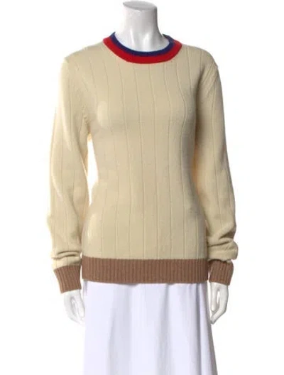 Pre-owned Gucci Wool Crew Neck Sweater In Neutral