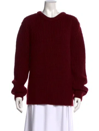 Pre-owned Gucci Wool Crew Neck Sweater In Red