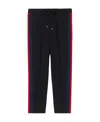 Gucci Wool Cropped Pant With Stripe In Black