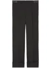 Gucci Wool Cropped Trousers In Black