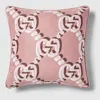 Gucci Wool Cushion With Gg Shadow In Pink