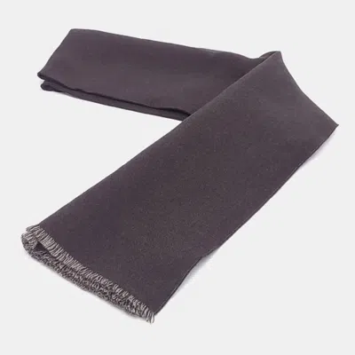 Pre-owned Gucci Wool Dark Brown Scarf