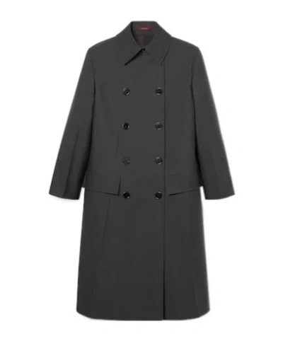 Gucci Wool Double-breasted Coat In Gray