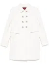 Gucci Wool Coat With Interlocking Gg Buttons In White