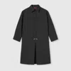 Gucci Grey Shirt Dress In Wool Women In Brown