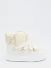 Gucci Women's Wool-effect Booties In Beige