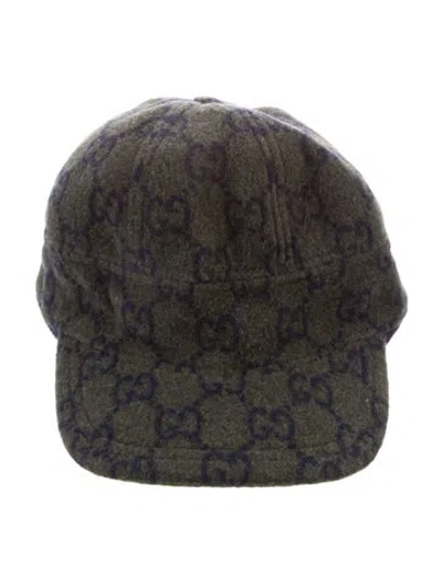 Pre-owned Gucci Wool Flap Cap In Green
