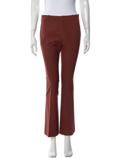 Pre-owned Gucci Wool Flared Pants In Red