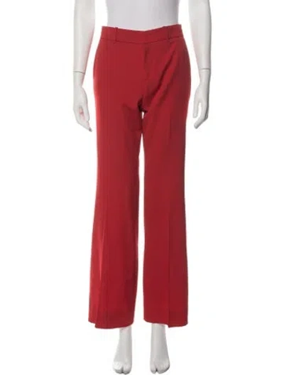 Pre-owned Gucci Wool Flared Pants In Red
