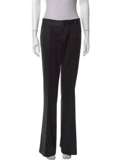 Pre-owned Gucci Wool Flared Pants In Black