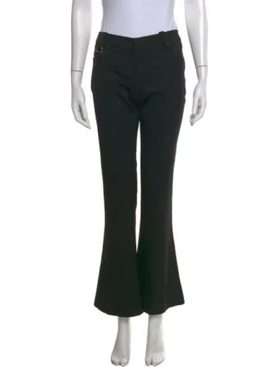 Pre-owned Gucci Wool Flared Pants In Black