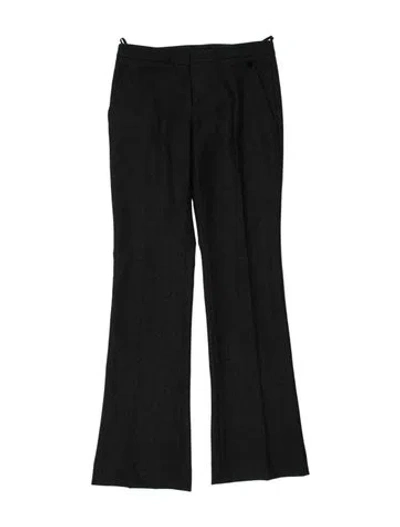Pre-owned Gucci Wool Flared Pants In Black