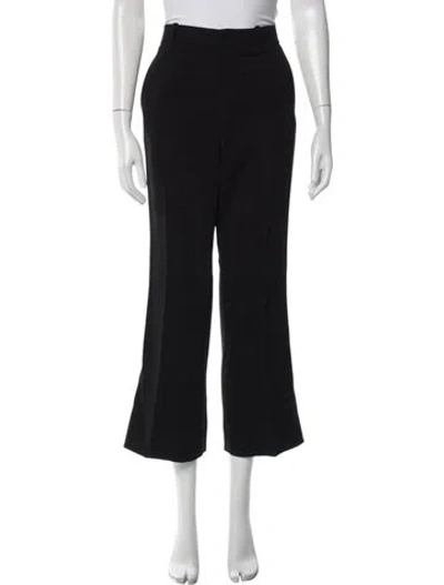 Pre-owned Gucci Wool Flared Pants In Black