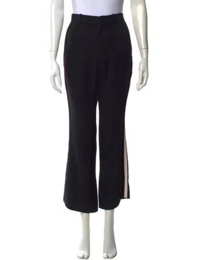 Pre-owned Gucci Wool Flared Pants In Black