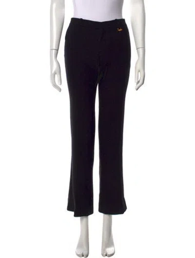 Pre-owned Gucci Wool Flared Pants In Black