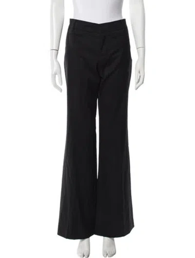 Pre-owned Gucci Wool Flared Pants In Black