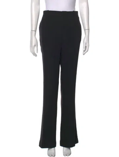 Pre-owned Gucci Wool Flared Pants In Black