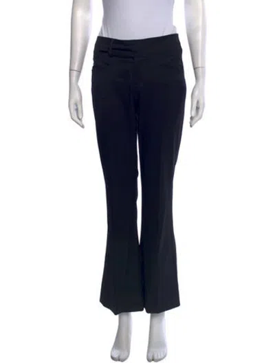 Pre-owned Gucci Wool Flared Pants In Black