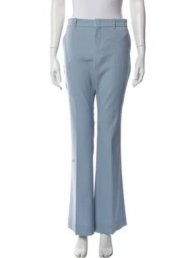 Pre-owned Gucci Wool Flared Pants In Blue