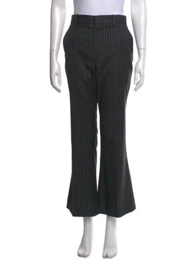 Pre-owned Gucci Wool Flared Pants In Blue
