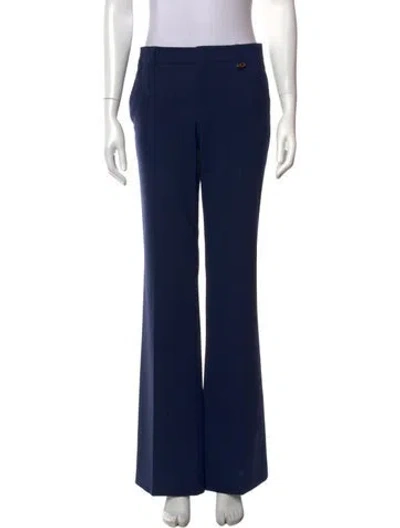 Pre-owned Gucci Wool Flared Pants In Blue