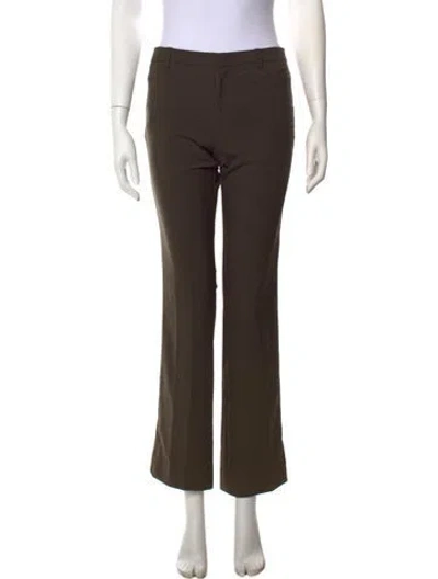 Pre-owned Gucci Wool Flared Pants In Green