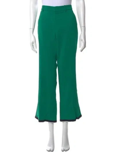 Pre-owned Gucci Wool Flared Pants In Green