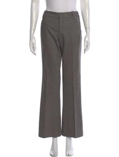 Pre-owned Gucci Wool Flared Pants In Neutral