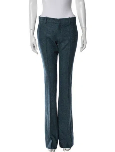 Pre-owned Gucci Wool Flared Pants W/ Tags In Blue