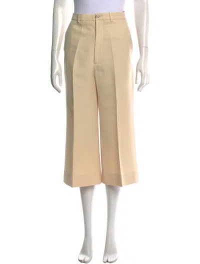 Pre-owned Gucci Wool Flared Pants W/ Tags In Neutrals