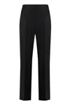 Gucci Wool Flared Trousers In Black